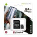 Kingston Canvas Select Plus MicroSDXC Memory Card 64GB (UHS-1) (A1) (Class 10) + SD Adapter